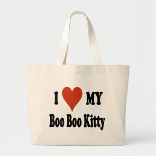 Bolsa Tote Grande Eu amo minha sacola do gatinho da metida de pata