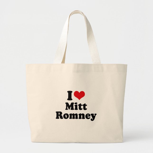 BOLSA TOTE GRANDE EU AMO MITT ROMNEY (Frente)