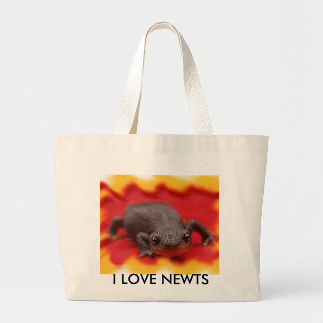 Bolsa Tote Grande Eu amo Newts (Frente)