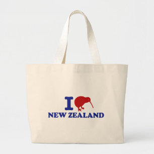 Bolsa Tote Grande Eu amo Nova Zelândia