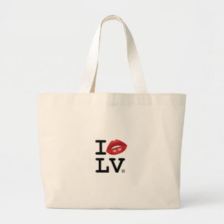 BOLSA TOTE GRANDE EU AMO O BEIJO DO LV