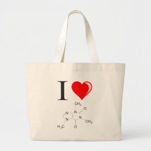 Bolsa Tote Grande Eu amo o café