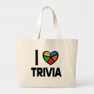 Bolsa Tote Grande Eu Amo O Logotipo Divertido Da Trivia Epic Game Ni