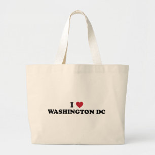 Bolsa Tote Grande Eu amo o Washington DC