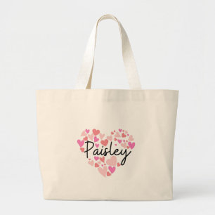 Bolsa Tote Grande Eu amo Paisley