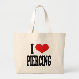 Bolsa Tote Grande Eu amo perfurar