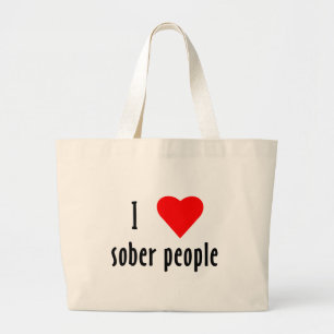 Bolsa Tote Grande Eu amo Pessoas Sober
