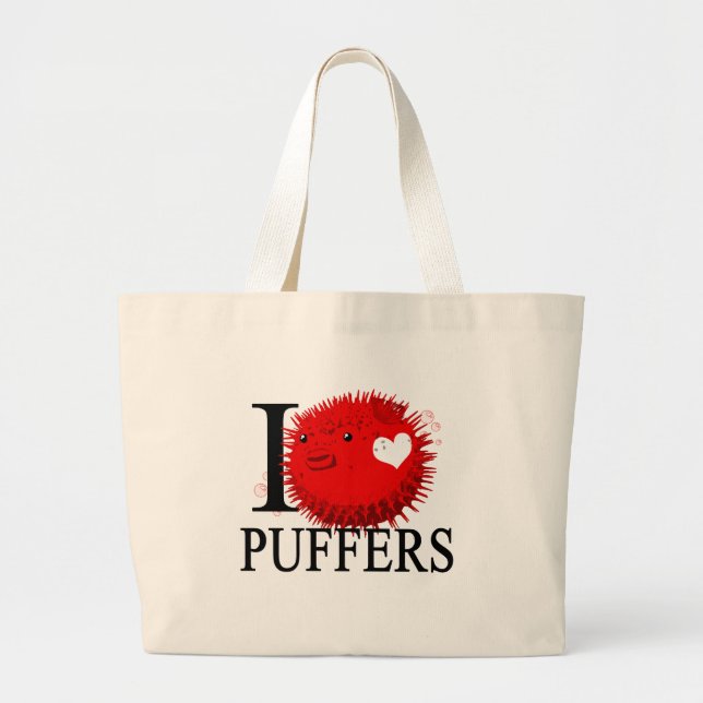 Bolsa Tote Grande Eu amo sacolas dos sopradores (Frente)