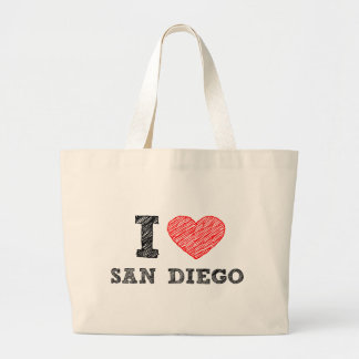 Bolsa Tote Grande Eu amo San Diego