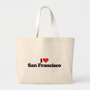Bolsa Tote Grande Eu amo San Francisco