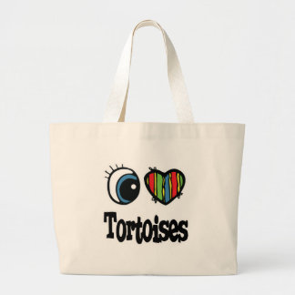 Bolsa Tote Grande Eu Amo Tartarugas