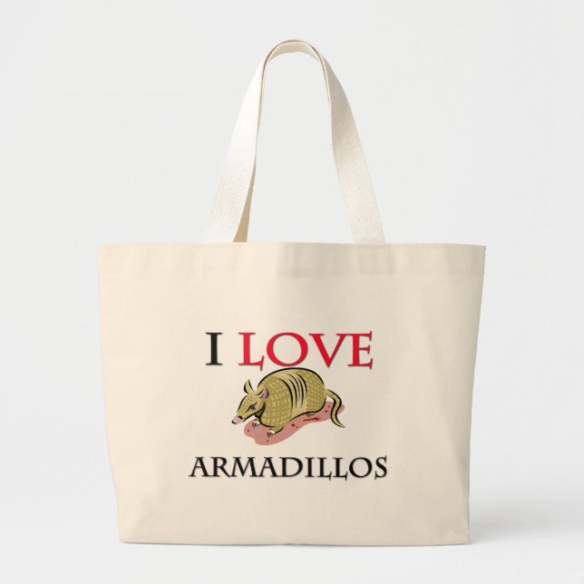 Bolsa Tote Grande Eu amo tatus (Frente)