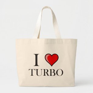 Bolsa Tote Grande Eu amo Turbo