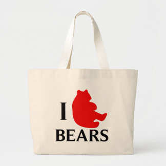 Bolsa Tote Grande Eu amo ursos