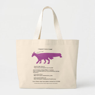 Bolsa Tote Grande Eu apoio o Bag de Tote Goal da Cera