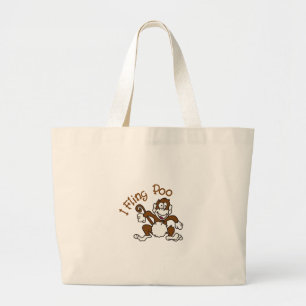 Bolsa Tote Grande Eu arremesso Poo
