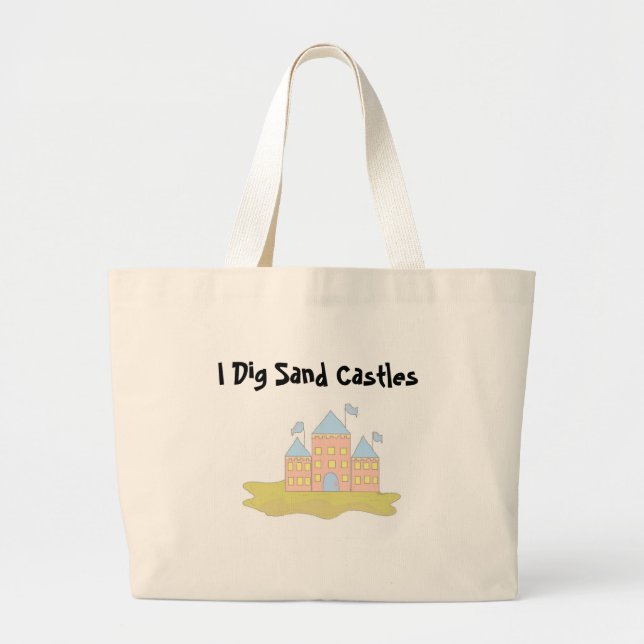Bolsa Tote Grande Eu Cavo Castelos de Areia (Frente)