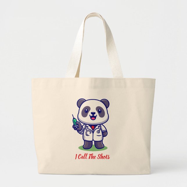 Bolsa Tote Grande Eu Chamo De Saco De Tote Do Panda (Frente)