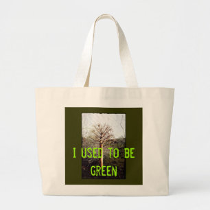 Bolsa Tote Grande Eu Costumava Ser Uma Mala Verde