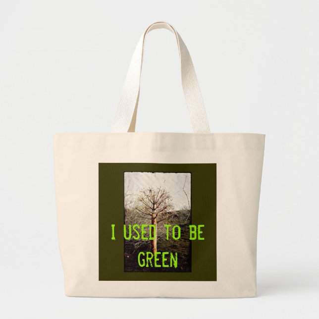 Bolsa Tote Grande Eu Costumava Ser Uma Mala Verde (Frente)
