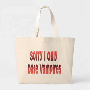 Bolsa Tote Grande Eu dato somente vampiros