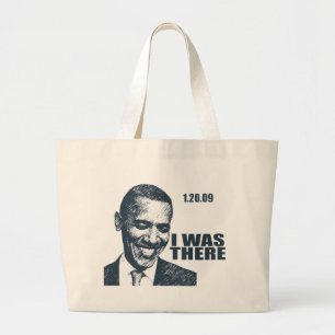 Bolsa Tote Grande EU ESTAVA LÁ - presidente Obama Inauguração