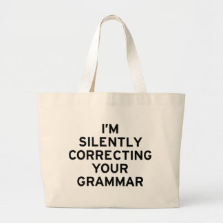 Bolsa Tote Grande Eu estou corrigindo a gramática