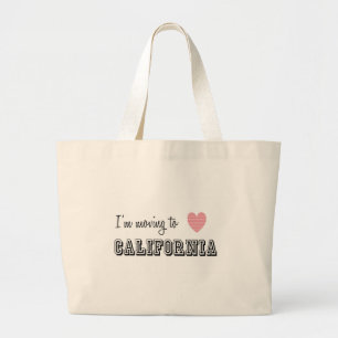 Bolsa Tote Grande Eu estou transportando-me a Califórnia