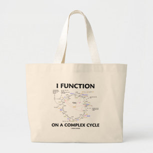 Bolsa Tote Grande Eu funciono em um ciclo complexo (o humor do ciclo