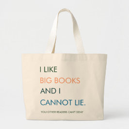 Bolsa Tote Grande Eu Gosto De Grandes Livros, Saco
