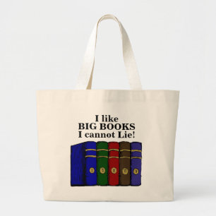 Bolsa Tote Grande Eu gosto de livros que grandes eu não posso se