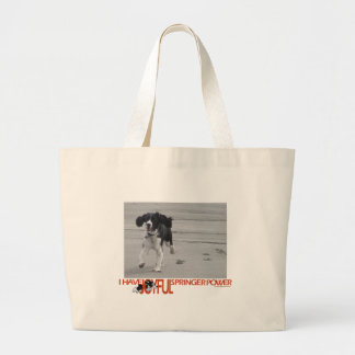Bolsa Tote Grande Eu mando o poder alegre de Springer personalizar