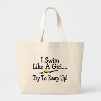 Bolsa Tote Grande Eu nado como uma tentativa da menina para