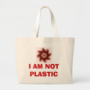BOLSA TOTE GRANDE EU NÃO SOU PLÁSTICO