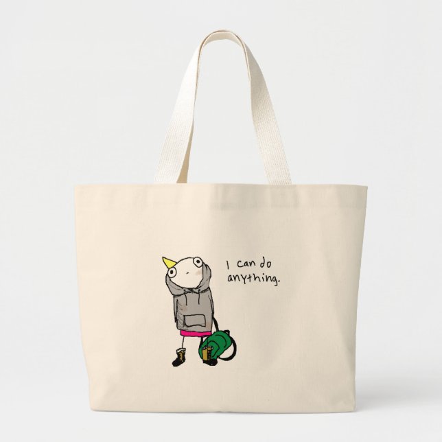 Bolsa Tote Grande Eu posso fazer qualquer coisa (Frente)