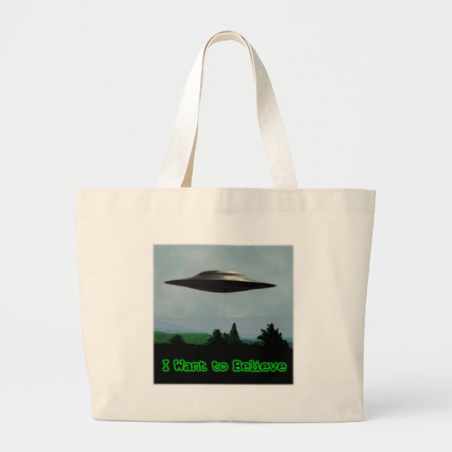 Bolsa Tote Grande Eu quero acreditar (Frente)