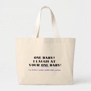 Bolsa Tote Grande Eu rio de seu um bebê!
