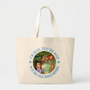 Bolsa Tote Grande Eu sou LOUCO, VOCÊ sou LOUCO, NÓS sou TUDO LOUCO