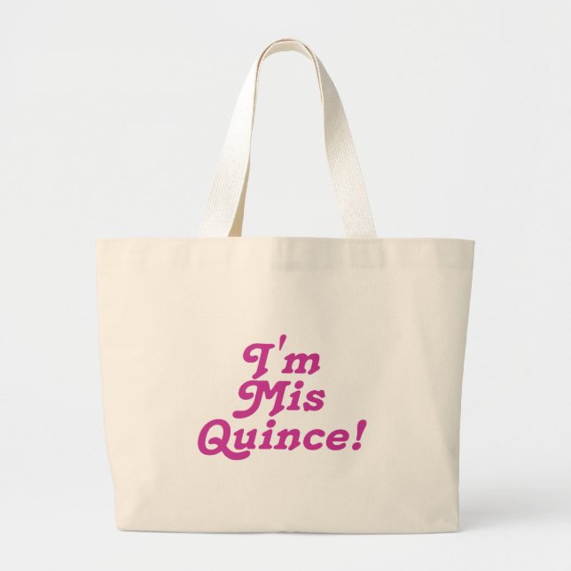 Bolsa Tote Grande Eu sou marmelo do Mis (o rosa) (Frente)