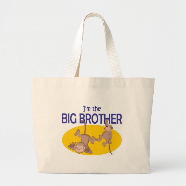 Bolsa Tote Grande Eu sou o macaco do big brother (Frente)