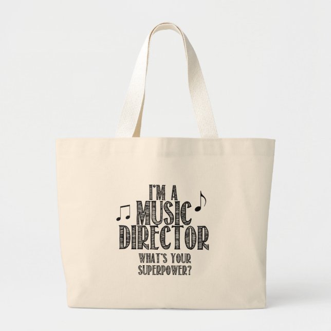 Bolsa Tote Grande Eu sou um director musical, o que é sua (Frente)