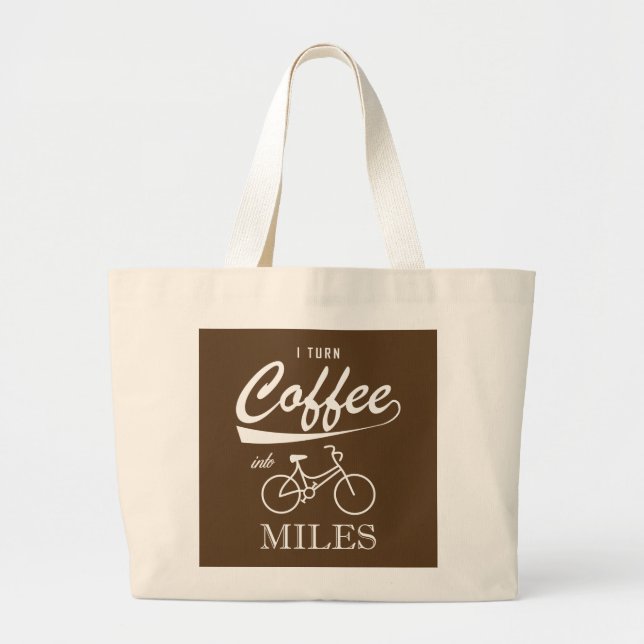 Bolsa Tote Grande Eu Transformo Café Em Milhas (Frente)