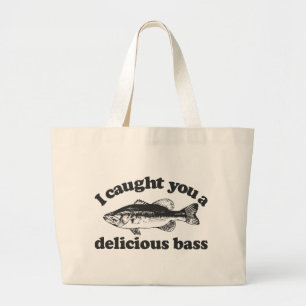 Bolsa Tote Grande Eu travei-o um baixo delicioso