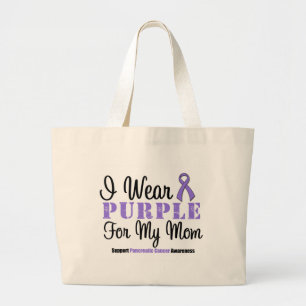 Bolsa Tote Grande Eu visto o roxo para minha mamã