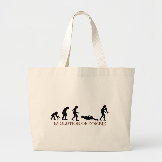 Bolsa Tote Grande Evolução do Zombie (Frente)