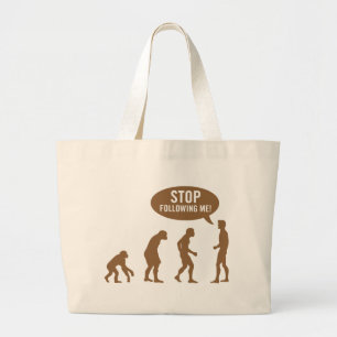 Bolsa Tote Grande evolução - pare de seguir-me!