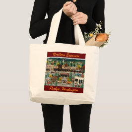 Bolsa Tote Grande "Exposição ao Norte" ~ Roslyn, Washington