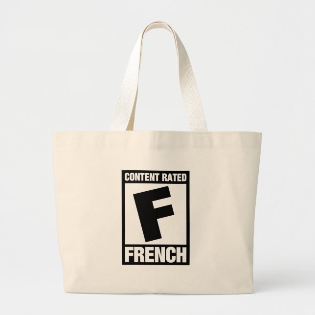 Bolsa Tote Grande F avaliado: Francês (Frente)