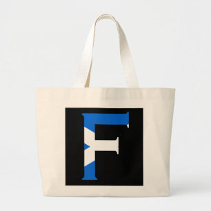 Bolsa Tote Grande F Monograma sobreposto à Scottish Flag jtcn