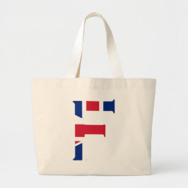 Bolsa Tote Grande F Monograma sobreposto no jtcnt Union Jack Flag
